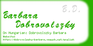 barbara dobrovolszky business card